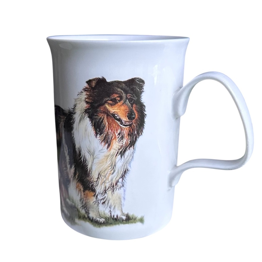 Vintage 1990 Dog Lovers Collie Roy Kirkham Fine Bone China Mug